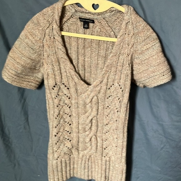 Banana Republic: Knit Sweater with braided collar short sleeves- Wool Blend- XS - Picture 8 of 16
